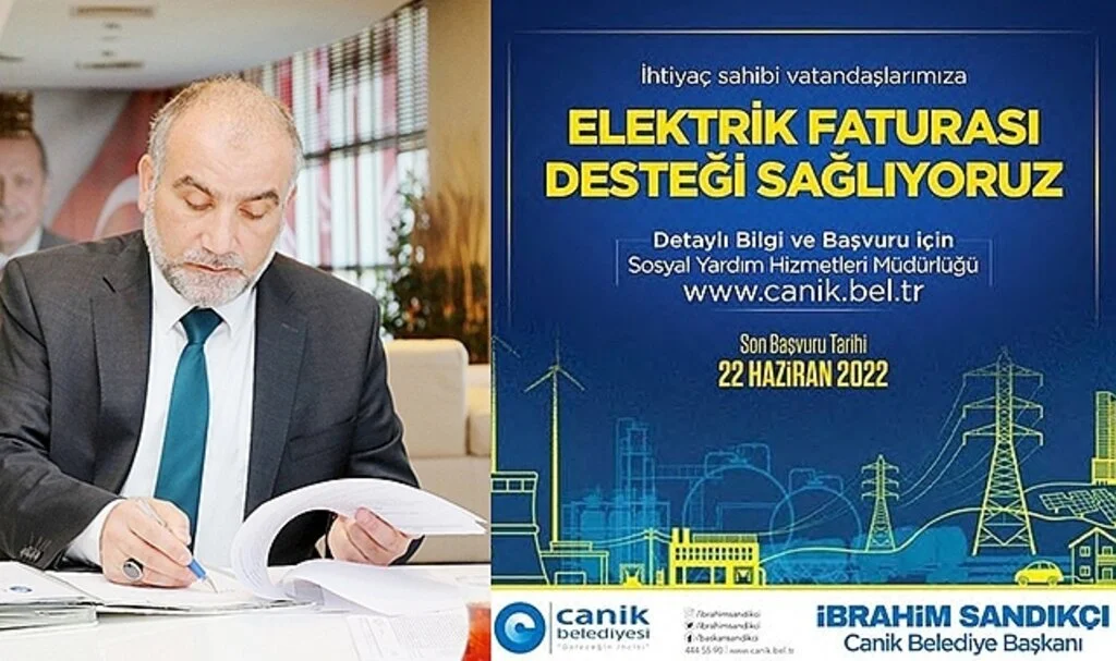 Samsun Canik Belediyesi'nden vatandaşa elektrik desteği: Son başvuru 22 Haziran