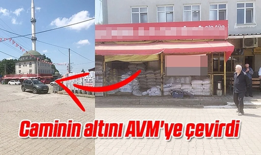 Samsun Çarşamba'da Caminin Altını AVM'ye Çevirdi 
