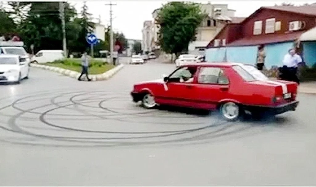 Samsun'da düğünde drift pahalıya mal oldu