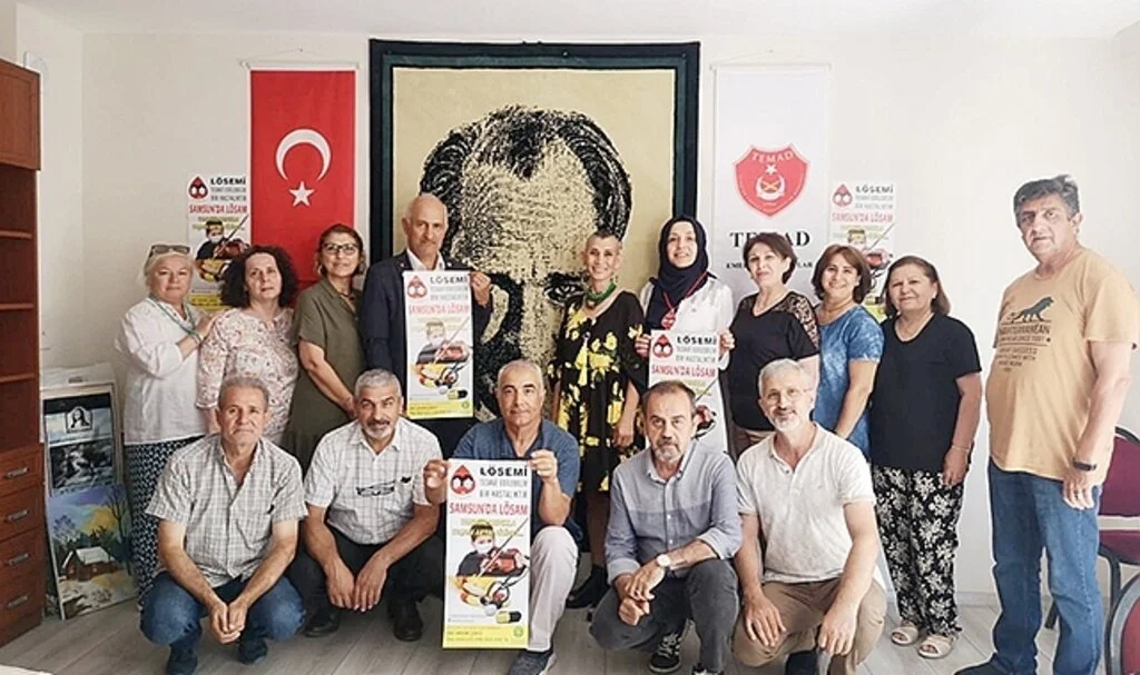 Samsun'da Emekli askerlerden lösemili çocuklar için sergi