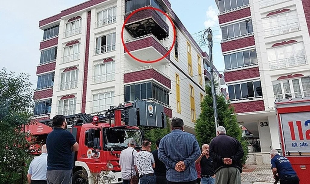 Samsun'da ev yangını