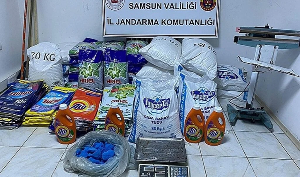 Samsun'da Jandarmadan Sahte Deterjan İmalathanesine Baskın