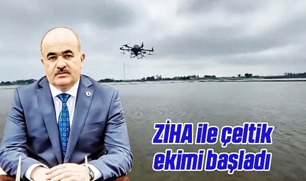 Samsun'da ZİHA ile Çeltik Ekimi Başladı 