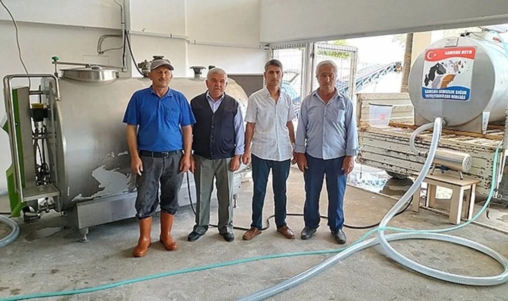 Samsun Vezirköprü'de Birlik Süt Toplamaya Başladı