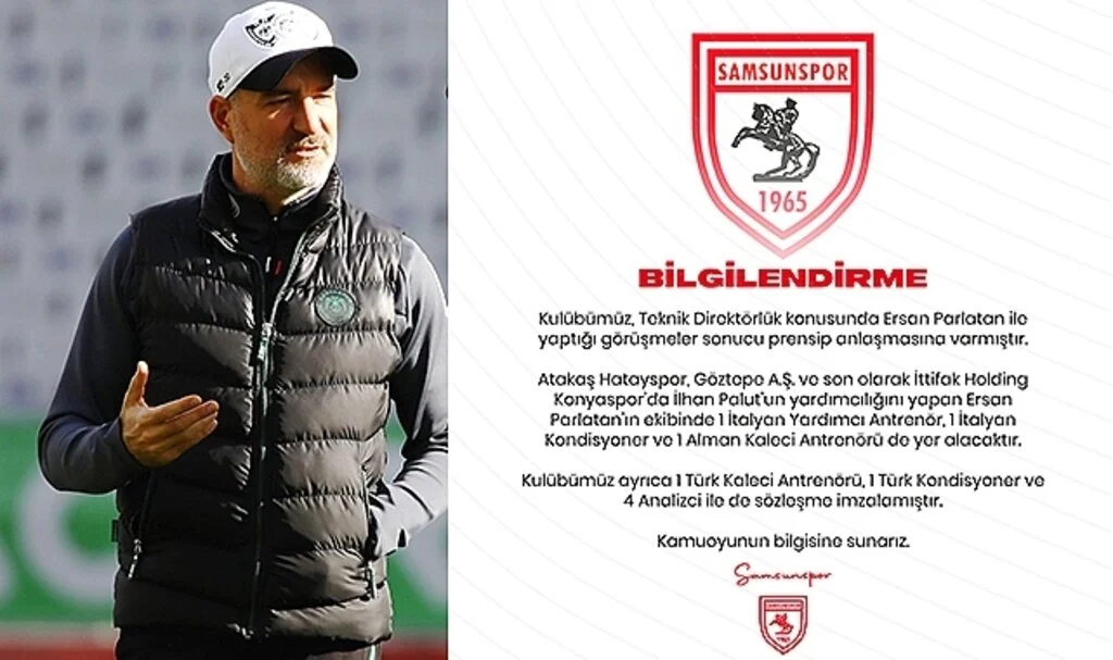 Samsunspor Parlatan'ı Duyurdu