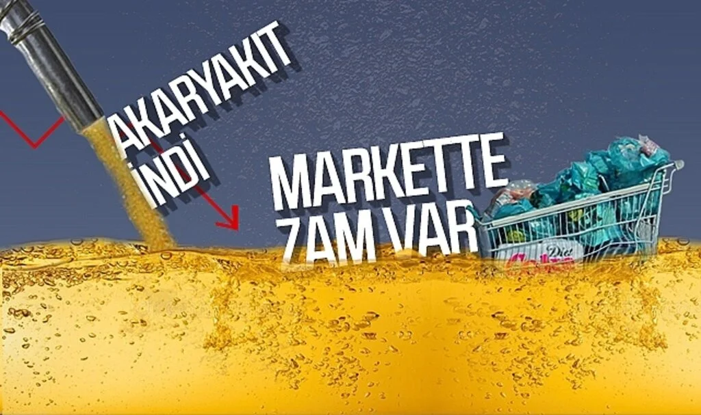 Akaryakıt indi markette zam var