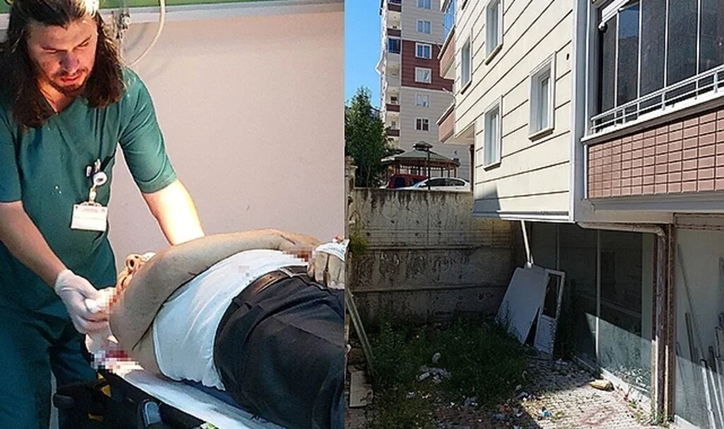 Anahtarı unuttuğu evine girmek için duvara tırmanan şahıs ölümden döndü