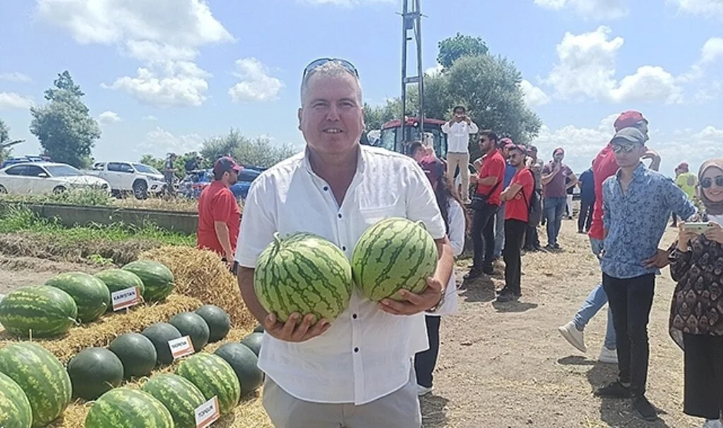 Bafra Ovası'nda karpuz tarla günü
