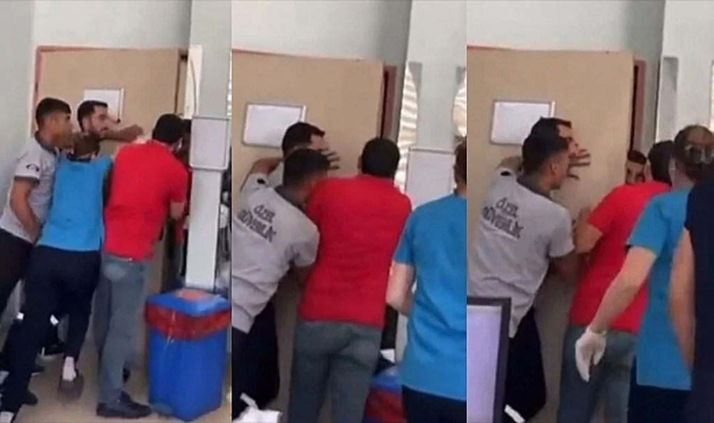 Bir şiddet olayı daha! Sağlık çalışanları, şiddeti kapıya yaslanarak önledi 