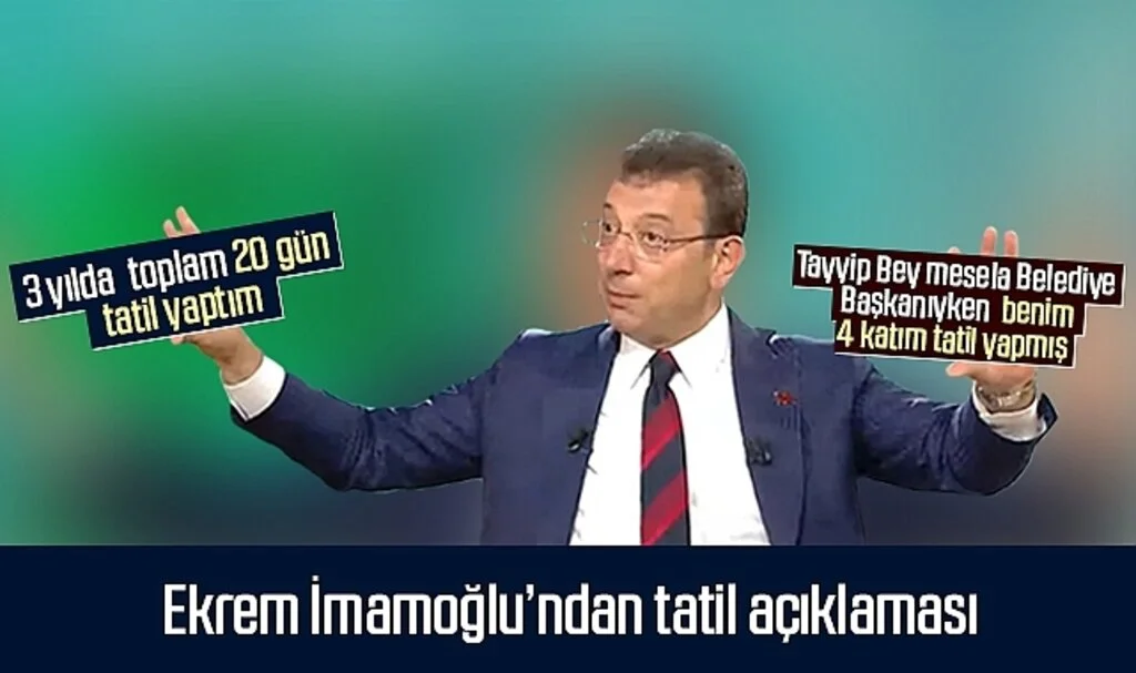 Ekrem İmamoğlu'ndan tatil açıklaması!