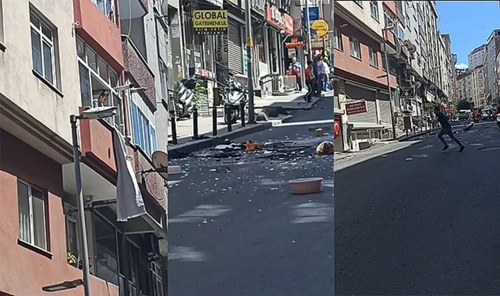 Eşinin tutuklandığını öğrenince sinir krizi geçirdi eşyalarını sokağa attı