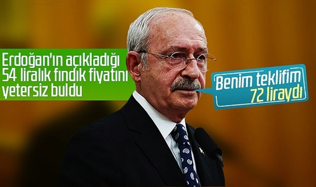 Kemal Kılıçdaroğlu, 54 liralık fındık alım fiyatını az buldu: Benim teklifim 72 liraydı