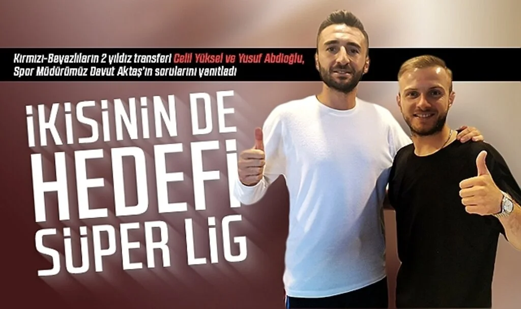 Kırmızı-Beyazlıların 2 yıldız transferi Celil Yüksel ve Yusuf Abdioğlu, Spor Müdürümüz Davut Aktaş’ın sorularını yanıtladı.