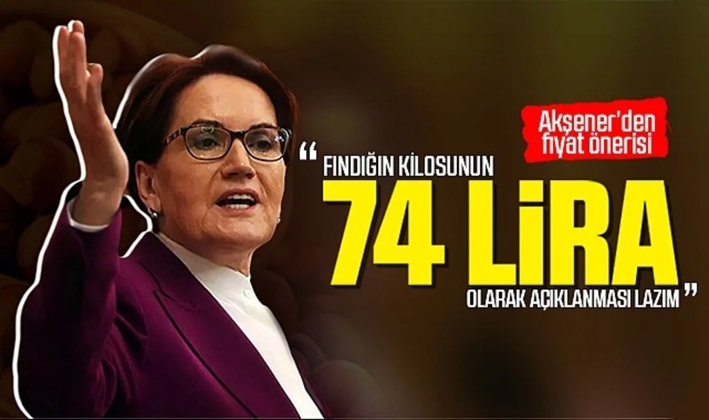 Meral Akşener'den fındık fiyatı önerisi: 74 lira olarak açıklanması lazım