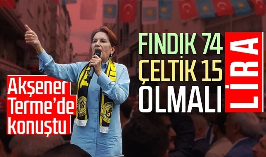 Meral Akşener Terme'de konuştu: "Fındık 74 çeltik 15 lira olmalı"