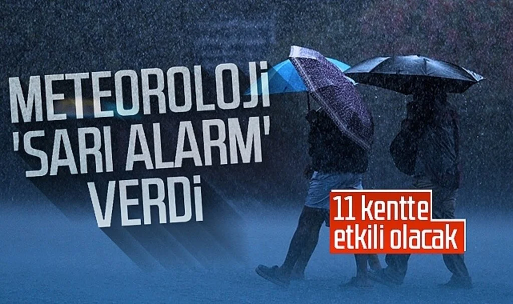 Meteoroloji 'sarı alarm' verdi! 11 kentte etkili olacak
