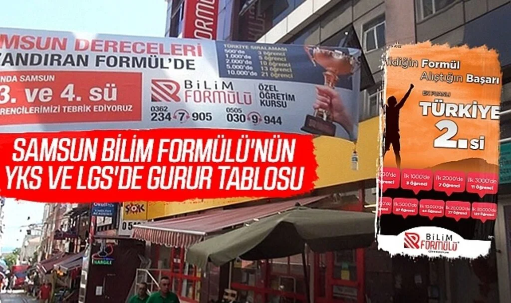 Samsun Bilim Formülü'nün YKS ve LGS'de gurur tablosu