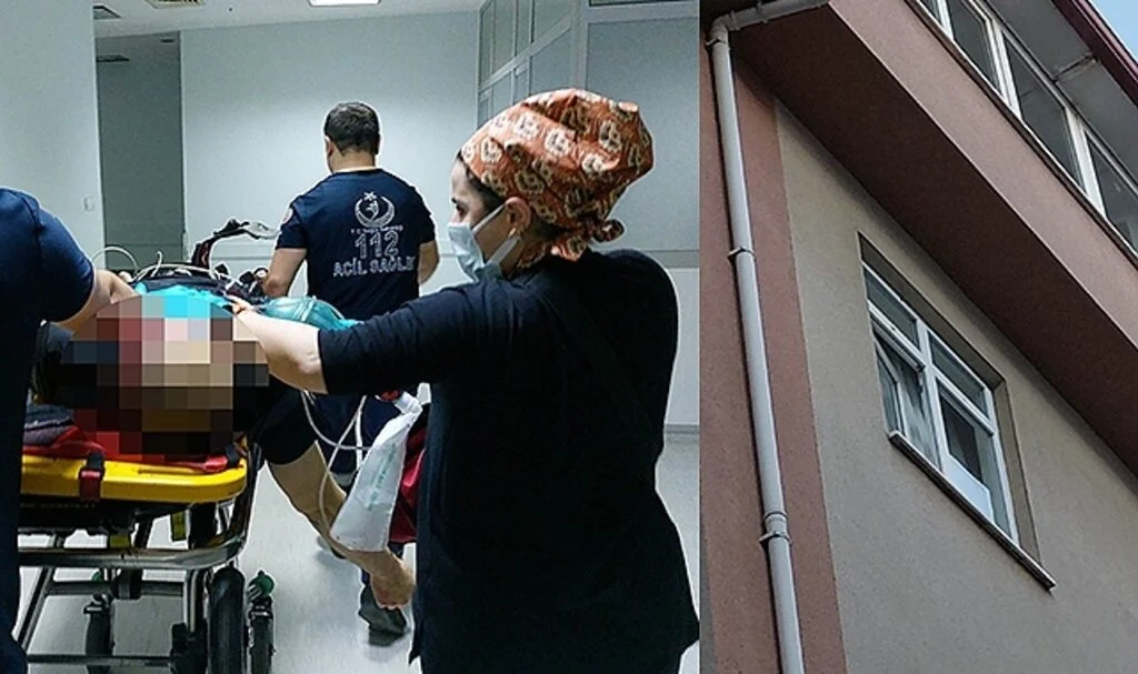 Samsun'da 5. kattan düşen astsubay hayatını kaybetti