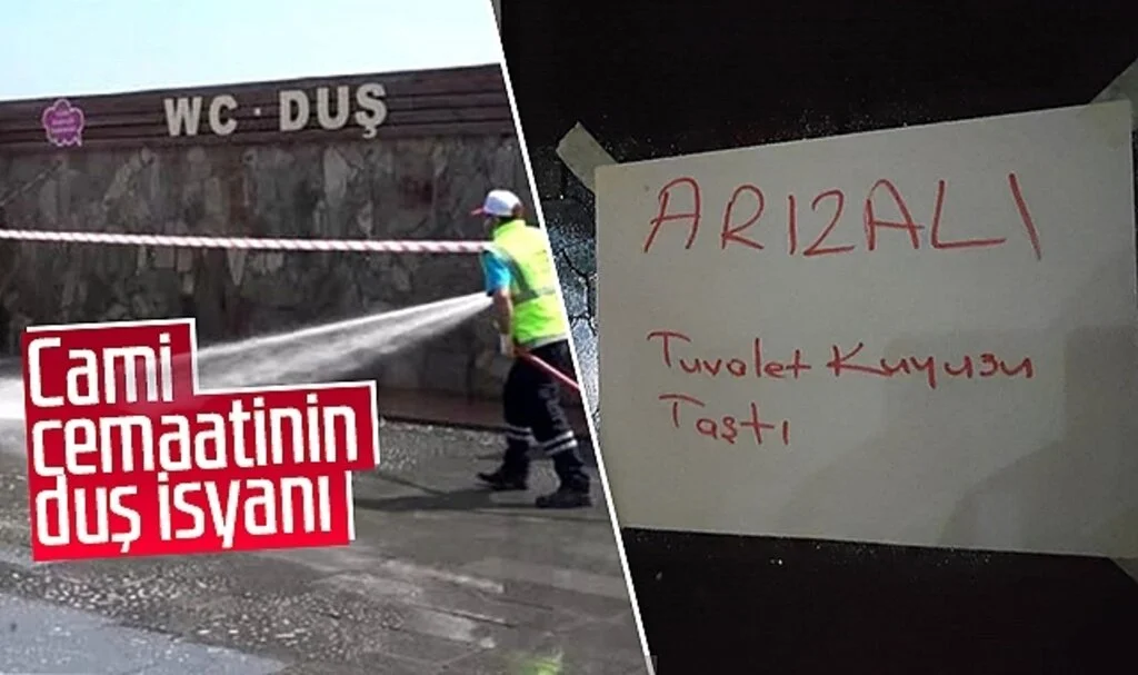 Samsun'da cami cemaatinin duş isyanı 