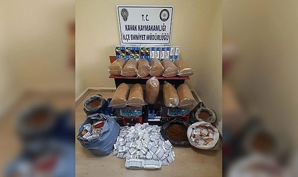 Samsun'da kaçak tütün mamulleri ele geçirildi