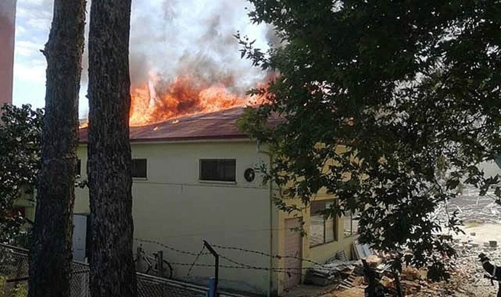 Samsun'da KYK lojmanlarında yangın