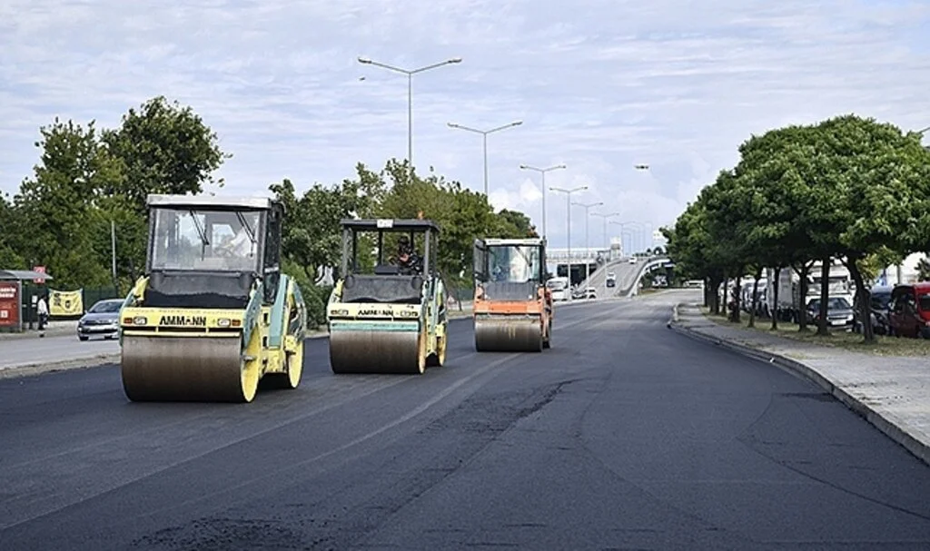 Samsun’un ana arterine 40 bin ton asfalt