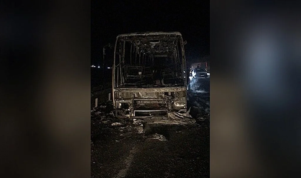  Yanan otobüsteki 38 yolcu ölümden döndü