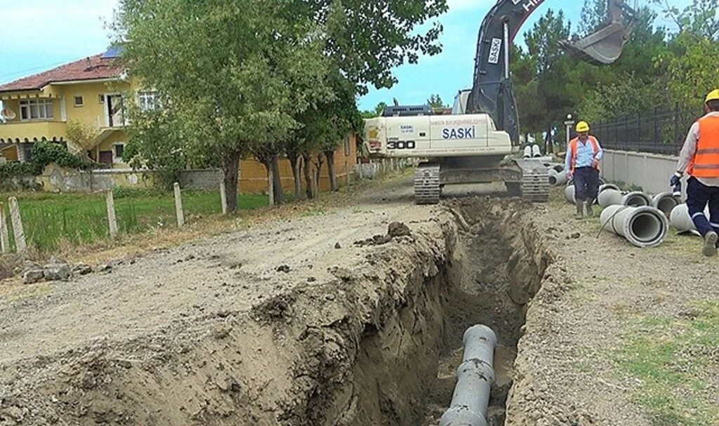  60 km'lik kanalizasyon çalışmasında 7,5 km tamam