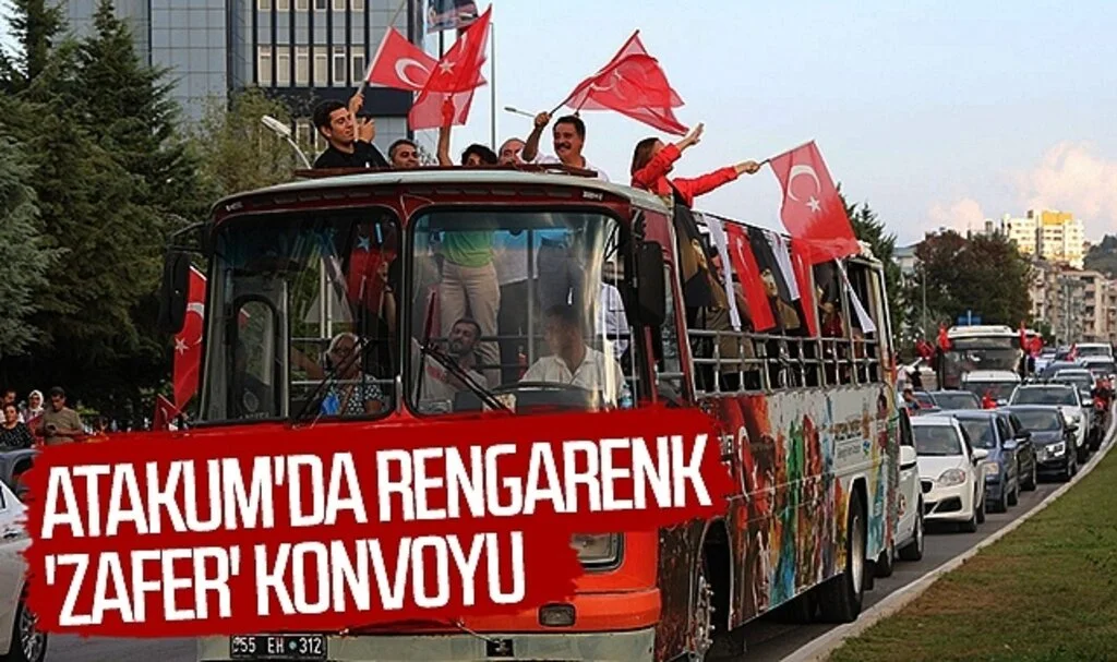 Atakum'da rengarenk 'Zafer' konvoyu