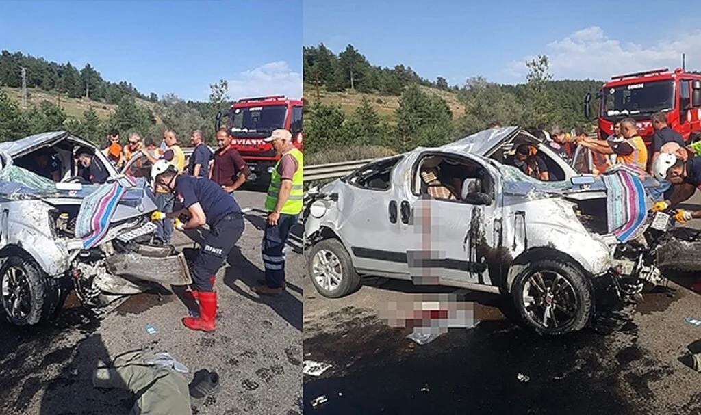 Bariyere çarpan otomobil hurdaya döndü: 2 yaralı