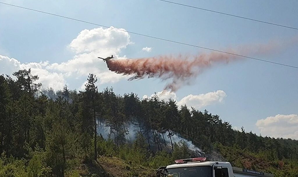 Bursa'da orman yangını için müthiş seferberlik...Yangın kontrol altında