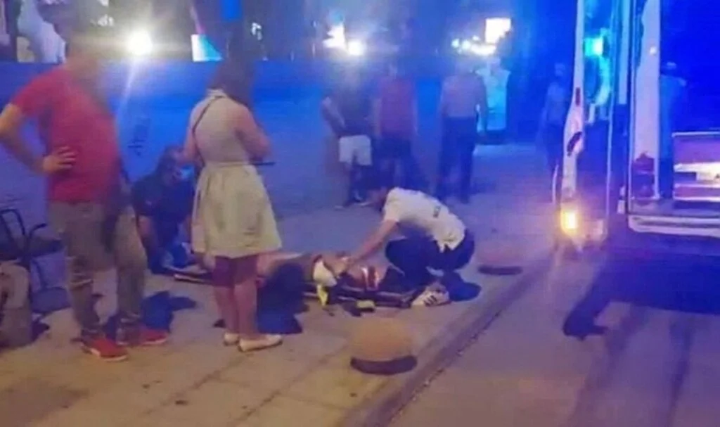 Gece kulübünde yüksekten düşen kadın ağır yaralandı