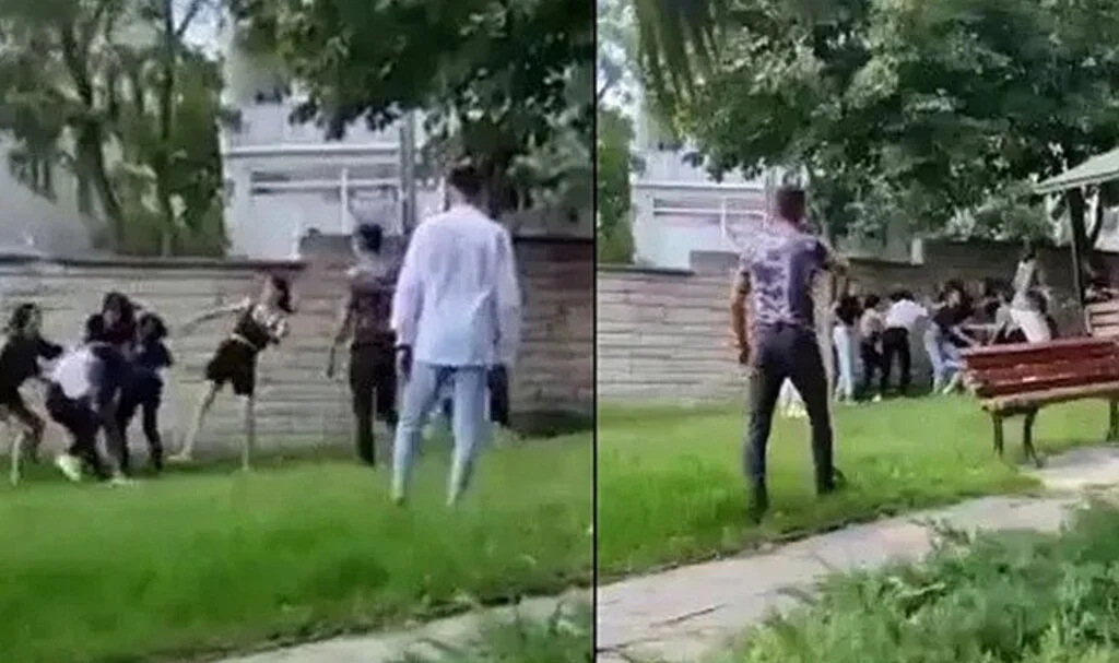 İnternette çıkan tartışma sokağa taşındı! Tekme ve tokatlar havada uçuştu, o anlar kamerada