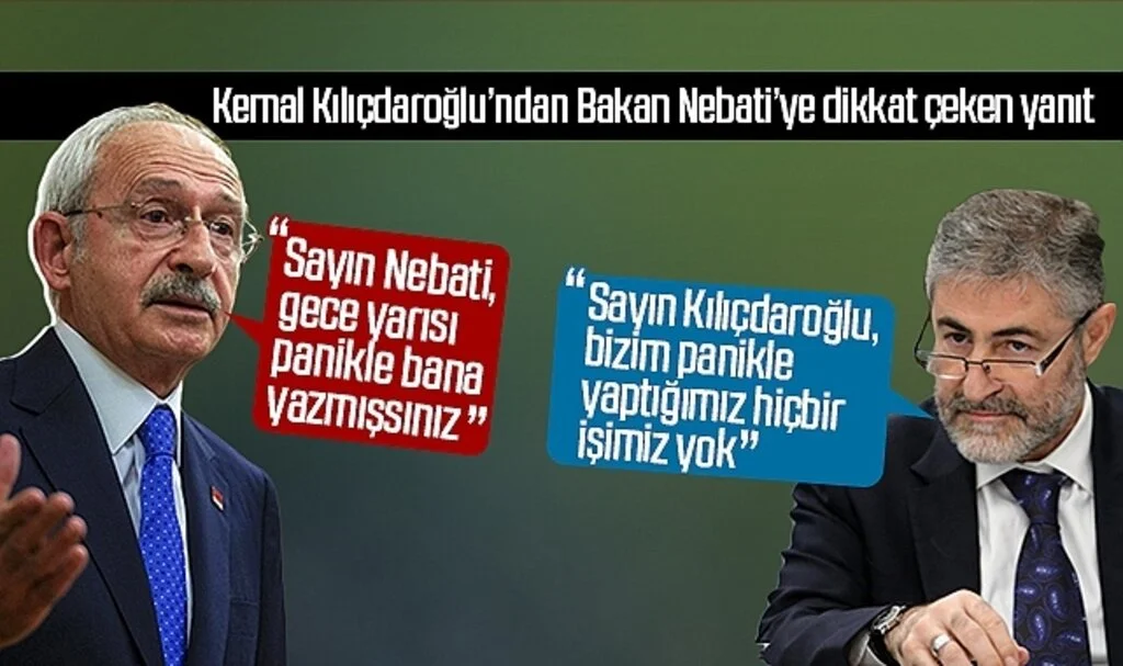Kemal Kılıçdaroğlu’ndan Bakan Nebati’ye dikkat çeken yanıt