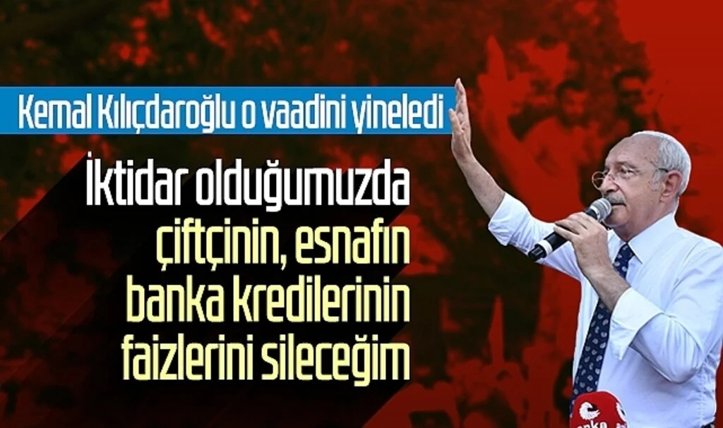 Kemal Kılıçdaroğlu o vaadini Vezirköprü'de yineledi: "İktidar olduğumuzda çiftçinin, esnafın banka kredilerinin faizlerini sileceğim"