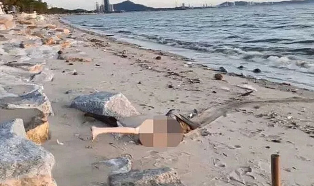 Kıyıya vuran ölmüş kadın cesedi zannettiler! Şişme bebek çıkınca büyük şok yaşadılar