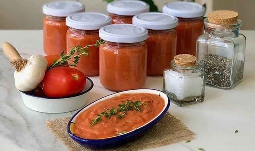 Közlenmiş domates sosu