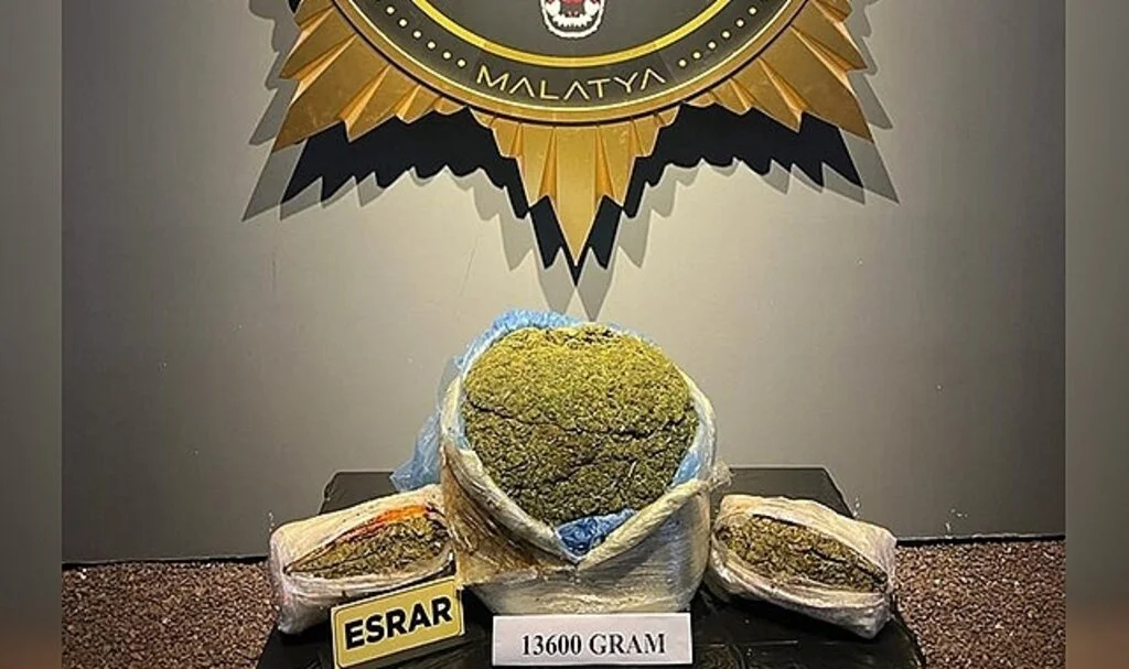 Malatya'da 13 kilo 600 gram esrar ele geçirildi