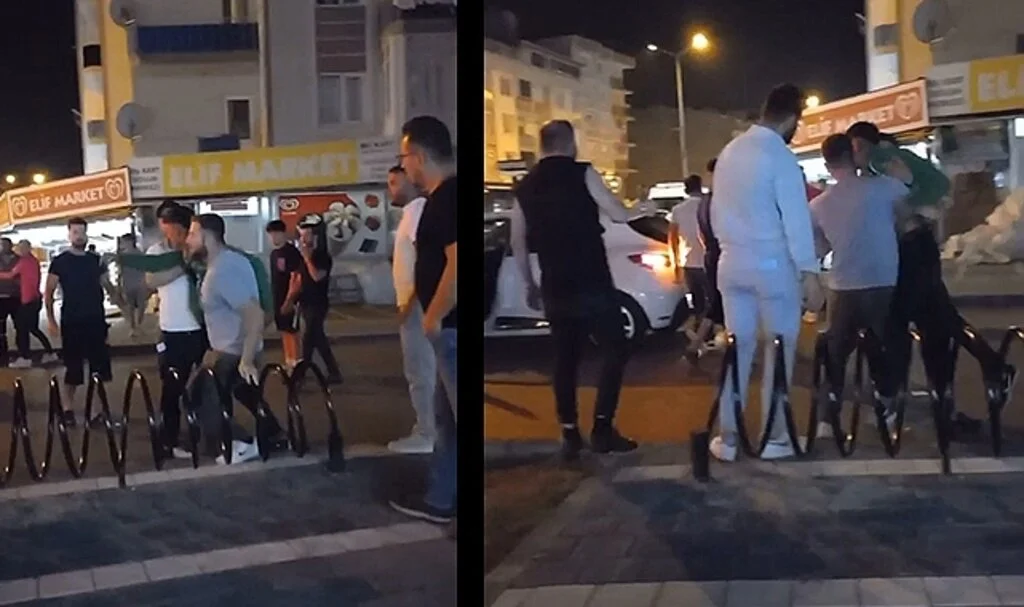 Meydana gelen kazada ortalık savaş alanına döndü
