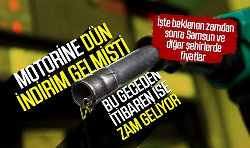 Motorine gelen indirim kısa sürdü! Yeni zam geliyor.. Samsun ve diğer şehirlerde kaç tl olacak?