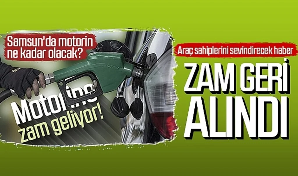 Motorine yapılması beklenen zam geri alındı! 15 Ağustos Samsun'da güncel akaryakıt fiyatları