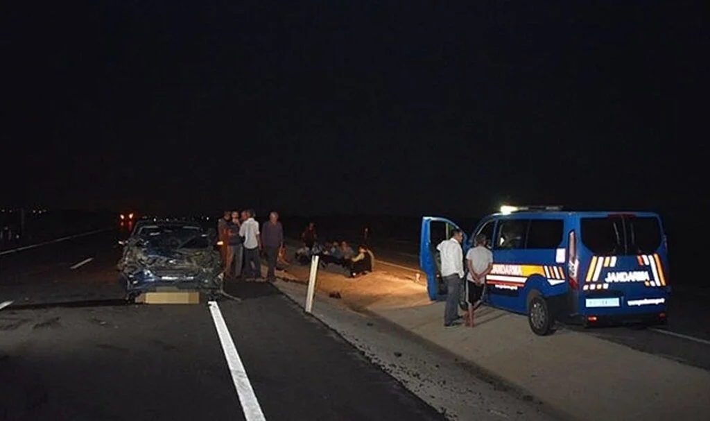 Otomobil koyun sürüsüne çarptı: 2 kişi yaralandı, 23 koyun öldü