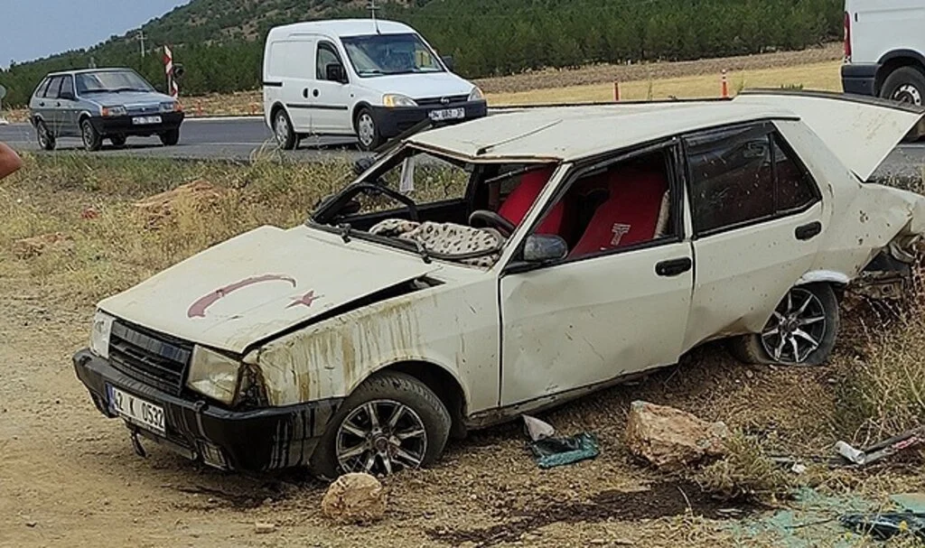 Otomobil şarampole devrildi: 2 yaralı