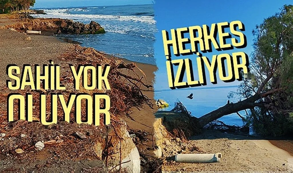 Sahil yok oluyor, herkes izliyor