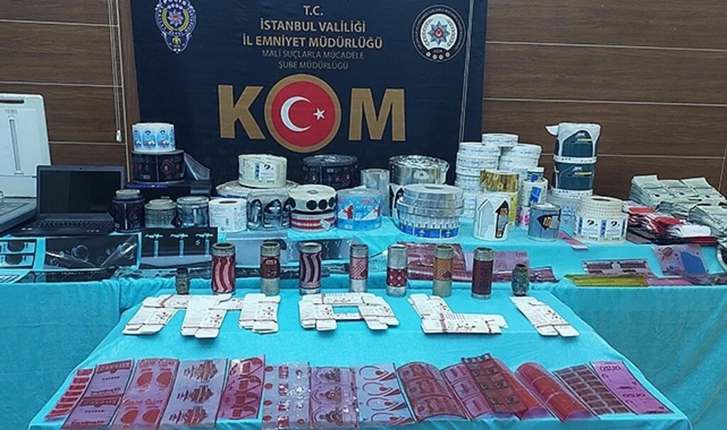 Sahte bandrol üreten çete yapılan operasyonla yakalandı