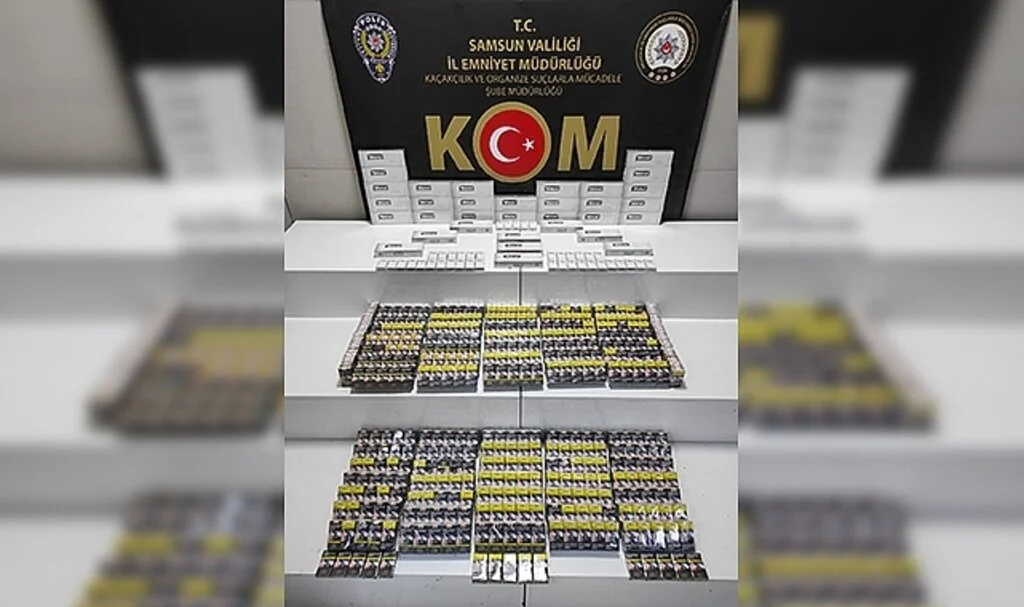  Samsun’da 1128 paket kaçak sigara ele geçirildi