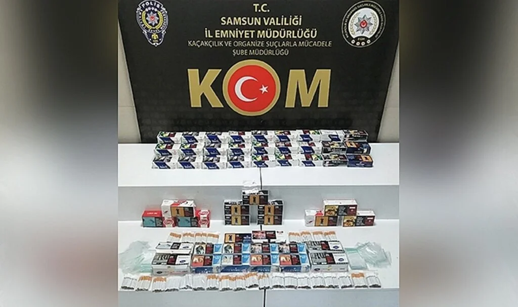 Samsun'da 16 bin 240 dal makaron ele geçirildi