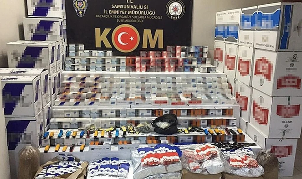 Samsun'da 472 bin 800 dal dolu ve boş makaron ele geçirildi