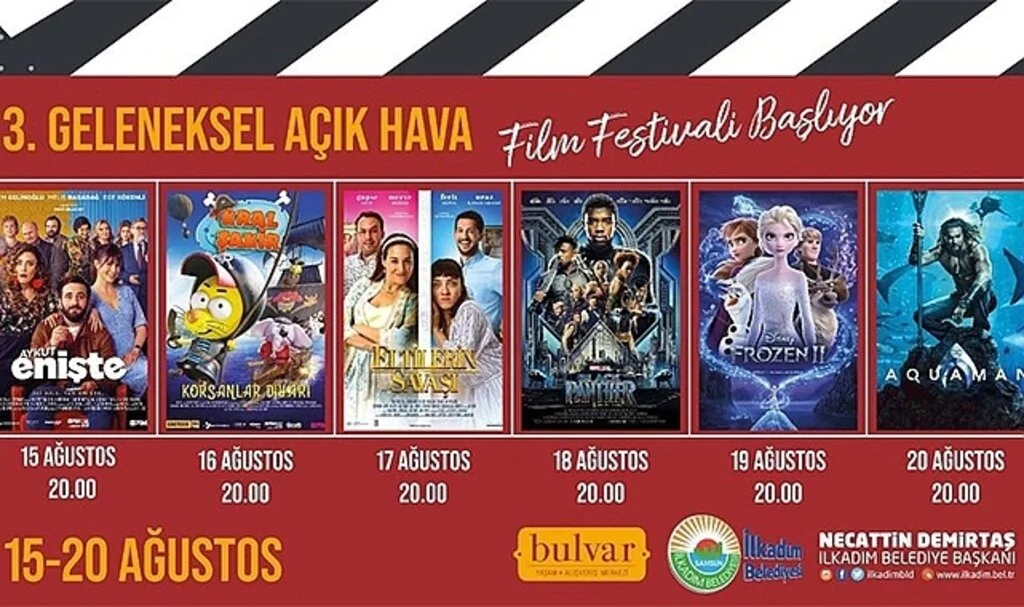 Samsun'da açık havada sinema keyfi