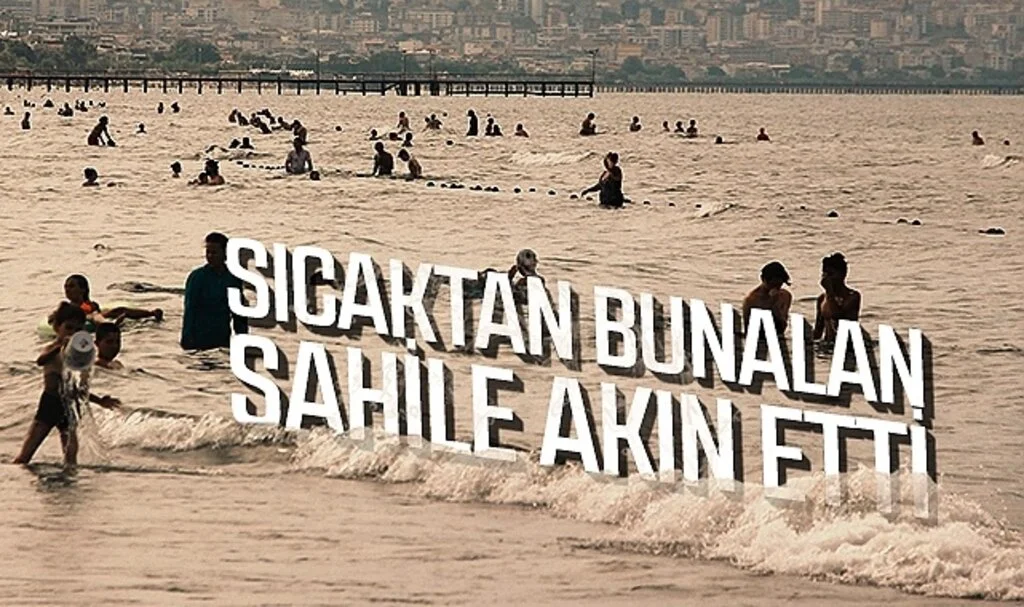 Samsun'da sıcaktan bunalan sahile akın etti